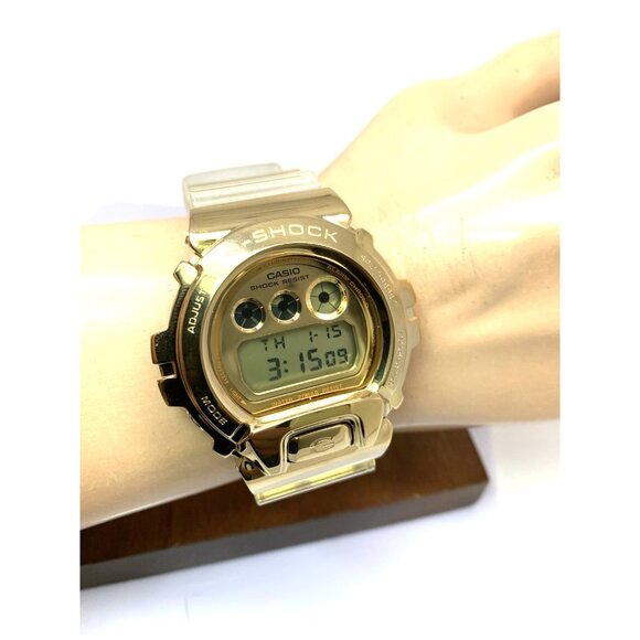 Casio Men's Watch G-Shock GM6900SG Gold Clear Resin Digital 48mm Sport 3230 - Picture 11 of 14
